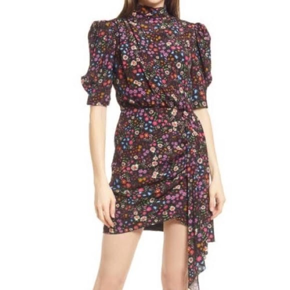 Saylor Vivienne Mini Dress in Black Multi - Picture 1 of 9